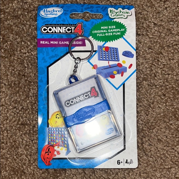 Hasbro Other - Hasbro Connect 4 Mini Keychain Game - Blue and Silver